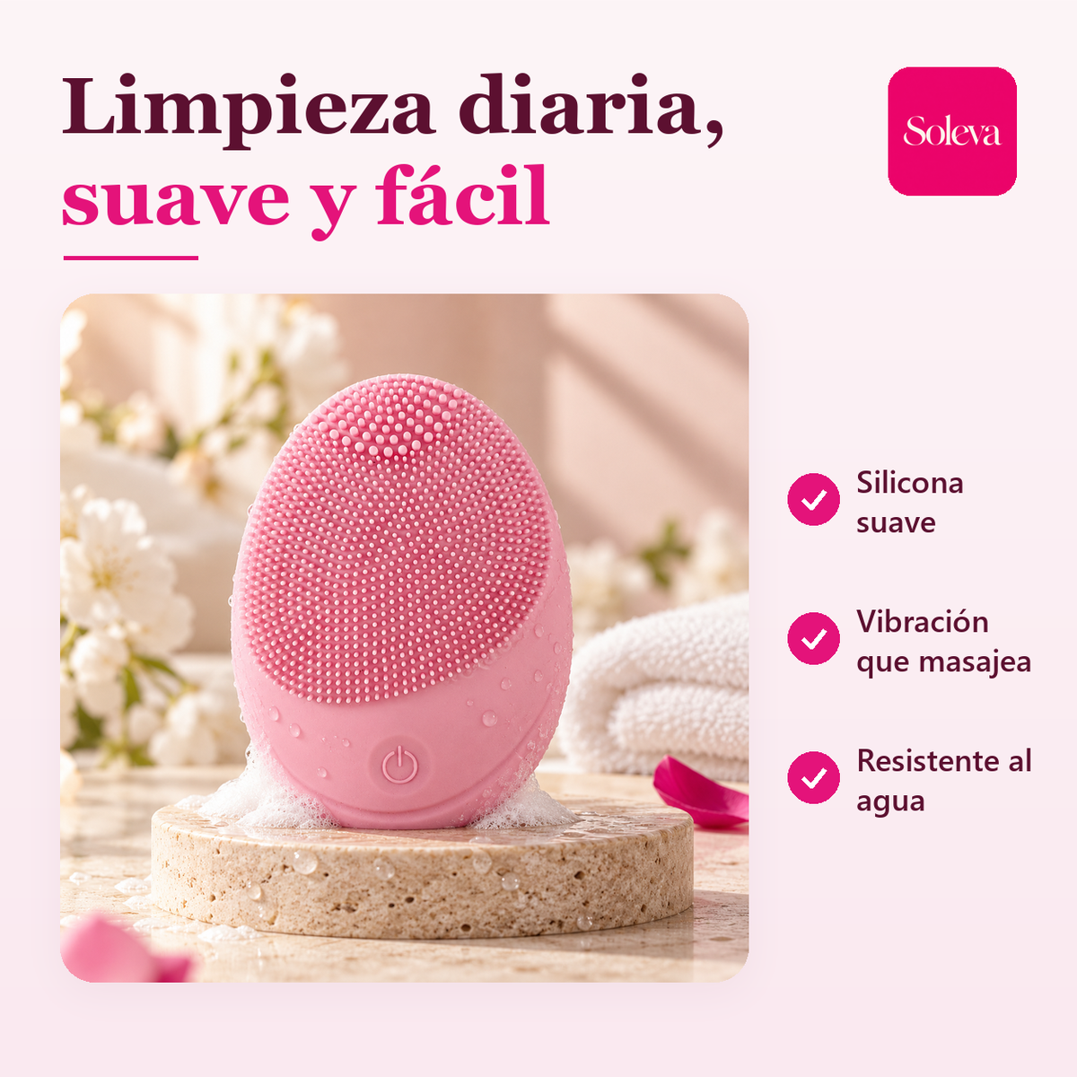 Cepillo Limpiador Facial de Silicona: ventajas
